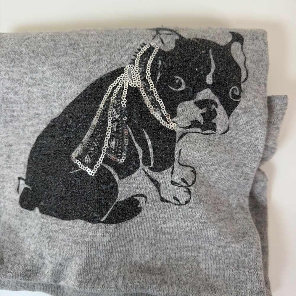 Avenue Women's 22-24 Gray French Bulldog Graphic Sweatshirt Pullover Novelty - Picture 8 of 9